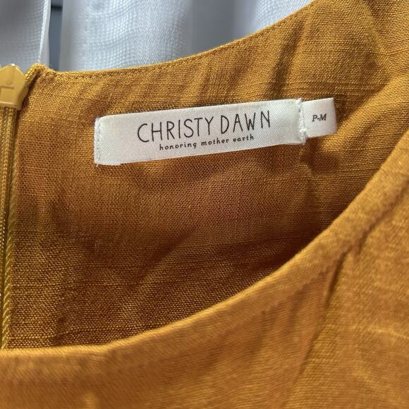 CHRISTY DAWN The Scarlet Midi Dress Marigold Petite Women's Size Medium - Picture 4 of 11